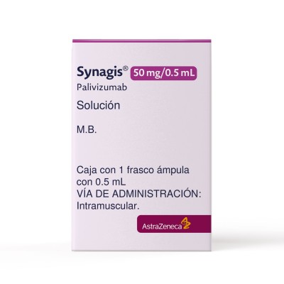 Synagis® 50 mg/mL Caja con 1 Frasco Ámpula con 0.5 mL Rx3