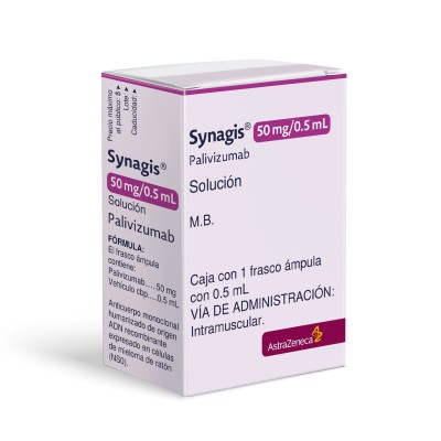 Synagis® 50 mg/mL Caja con 1 Frasco Ámpula con 0.5 mL Rx3
