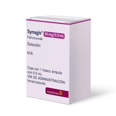 Synagis® 50 mg/mL Caja con 1 Frasco Ámpula con 0.5 mL Rx3