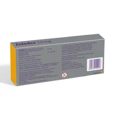 Zoladex® 3.6 mg Caja con un Implante en una Jeringa Zoladex® 3.6 mg Caja con un Implante en una Jeringa