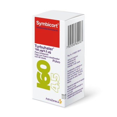 Symbicort® Turbuhaler® 160 mg/4.5 mg Dosificador con 60 Dosis Symbicort® Turbuhaler® 160 mg/4.5 mg Dosificador con 60 Dosis