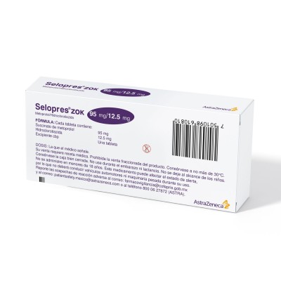 Seloken® zok 95 mg/12.5 mg Caja con 20 Tabletas Seloken® zok 95 mg/12.5 mg Caja con 20 Tabletas