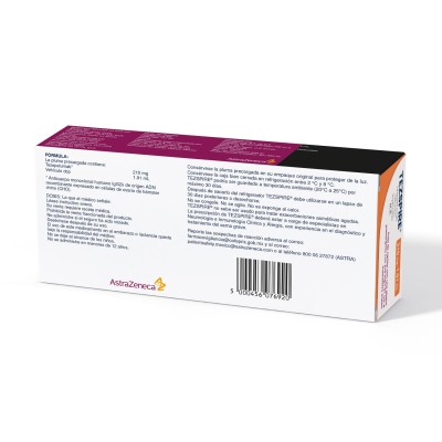 Tezspire 210 mg /1.91 mL Caja con una pluma precargada - RX3 Tezspire 210 mg /1.91 mL Caja con una pluma precargada - RX3