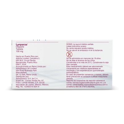 Lynparza® 150 mg Caja con 56 Tabletas Lynparza® 150 mg Caja con 56 Tabletas