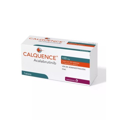 CALQUENCE® | 100 mg | Acalabrutinib | 56 Tabletas| AstraZeneca CALQUENCE® | 100 mg | Acalabrutinib | 56 Tabletas| AstraZeneca
