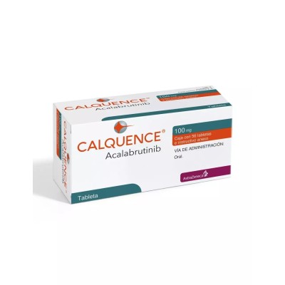 CALQUENCE® | 100 mg | Acalabrutinib | 56 Tabletas| AstraZeneca CALQUENCE® | 100 mg | Acalabrutinib | 56 Tabletas| AstraZeneca