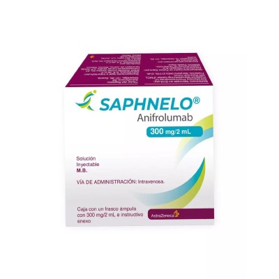 Saphnelo ® 300 mg/2 mL Caja con Frasco Ámpula Rx3 Saphnelo ® 300 mg/2 mL Caja con Frasco Ámpula Rx3