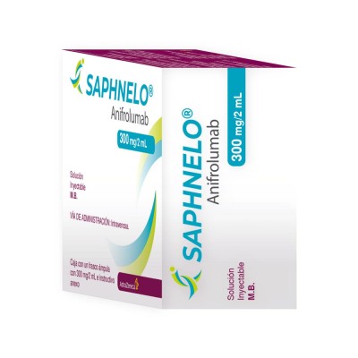 Saphnelo ® 300 mg/2 mL Caja con Frasco Ámpula Rx3 Saphnelo ® 300 mg/2 mL Caja con Frasco Ámpula Rx3