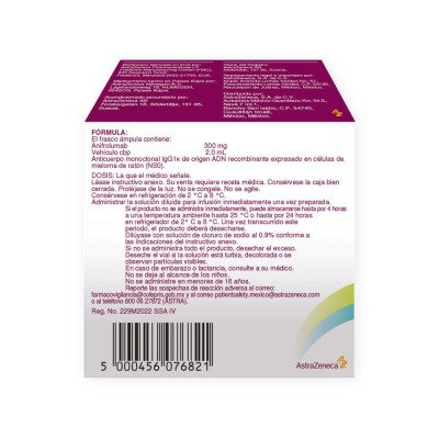 Saphnelo ® 300 mg/2 mL Caja con Frasco Ámpula Rx3 Saphnelo ® 300 mg/2 mL Caja con Frasco Ámpula Rx3