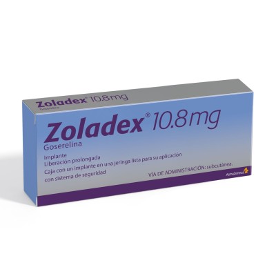 Zoladex® 10.8 mg Caja con un Implante en una Jeringa