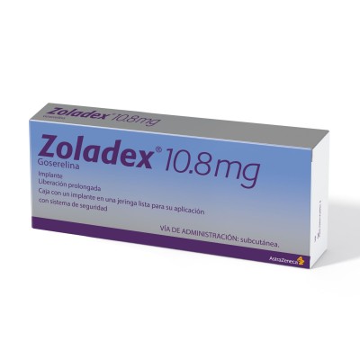 Zoladex® 10.8 mg Caja con un Implante en una Jeringa