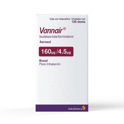 Vannair® 160 mg/4.5 mg Inhalador con 120 Dosis Vannair® 160 mg/4.5 mg Inhalador con 120 Dosis