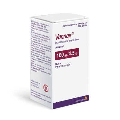 Vannair® 160 mg/4.5 mg Inhalador con 120 Dosis Vannair® 160 mg/4.5 mg Inhalador con 120 Dosis