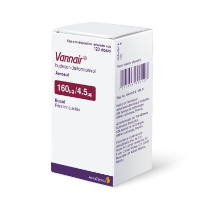 Vannair® 160 mg/4.5 mg Inhalador con 120 Dosis Vannair® 160 mg/4.5 mg Inhalador con 120 Dosis