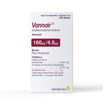 Vannair® 160 mg/4.5 mg Inhalador con 120 Dosis Vannair® 160 mg/4.5 mg Inhalador con 120 Dosis