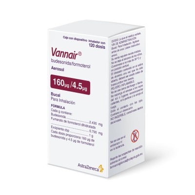 Vannair® 160 mg/4.5 mg Inhalador con 120 Dosis Vannair® 160 mg/4.5 mg Inhalador con 120 Dosis